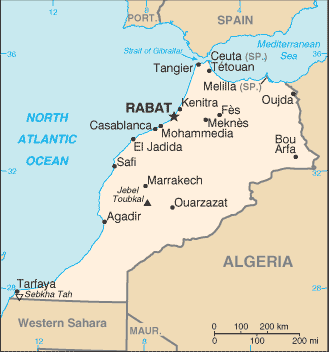 marokko karte
